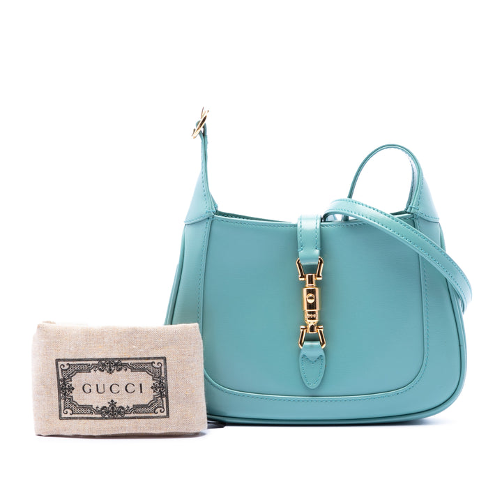 Gucci Sac bandoulière Jackie 1961 Mini Cuir de veau Bleu – vue 7 – GABY PARIS
