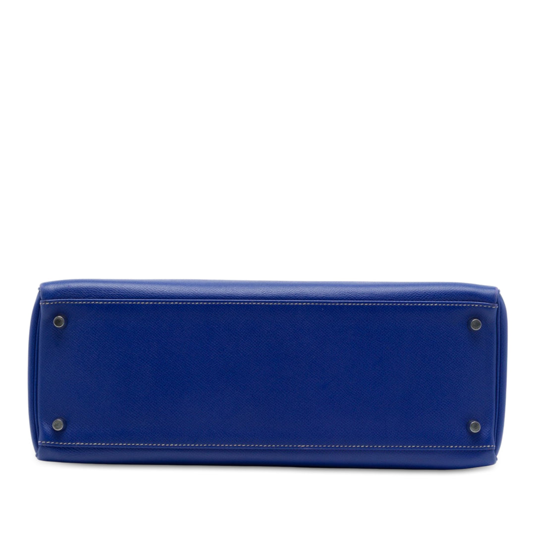 Hermès Sac à main Kelly II Retourne 35 Epsom Bleu – vue 3 – GABY PARIS