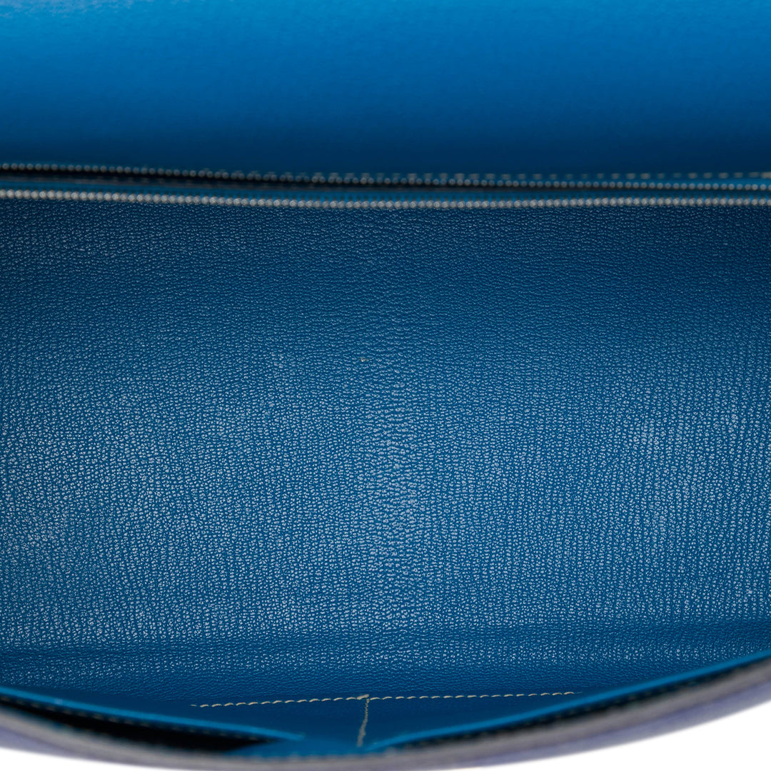 Hermès Sac à main Kelly II Retourne 35 Epsom Bleu – vue 4 – GABY PARIS
