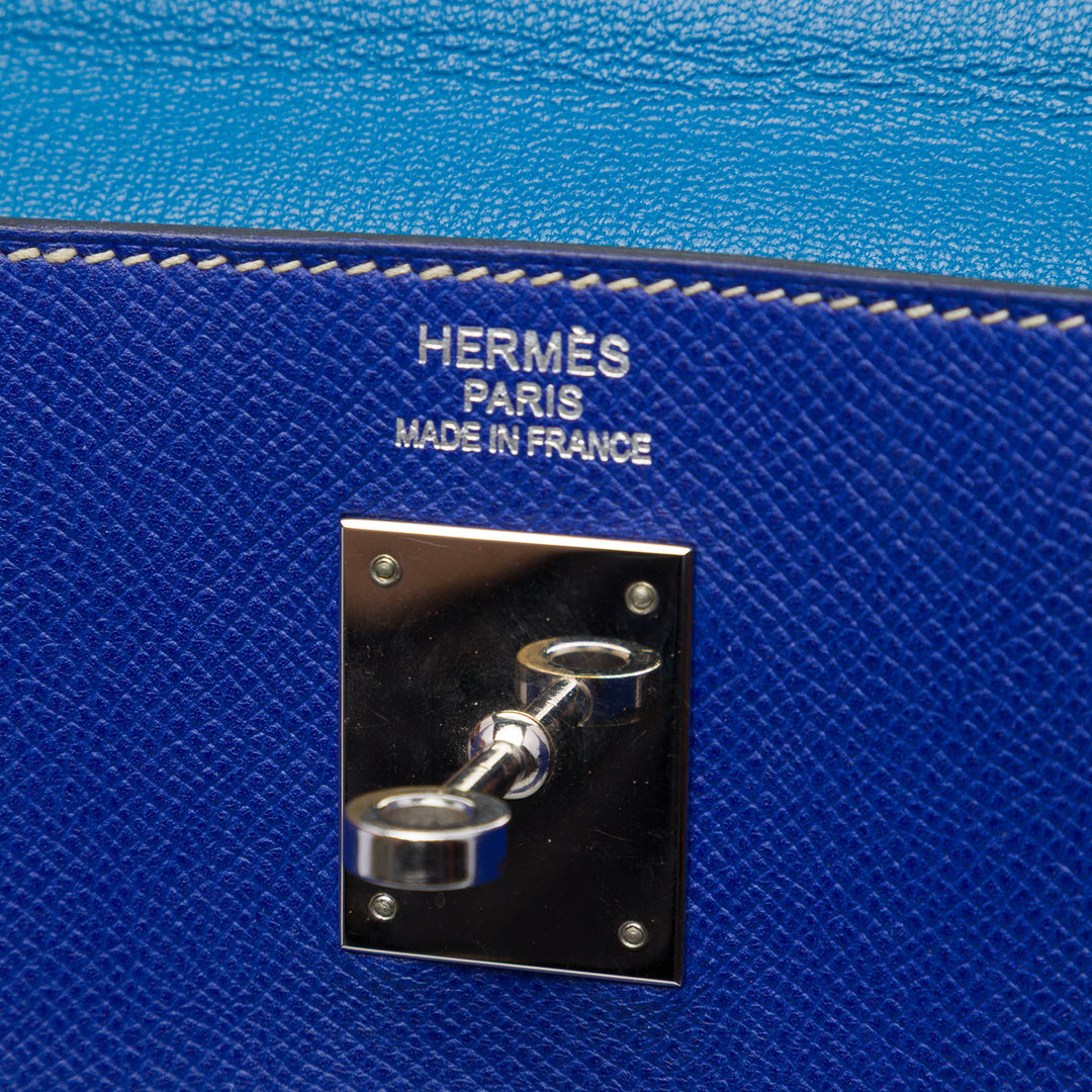 Hermès Sac à main Kelly II Retourne 35 Epsom Bleu – vue 5 – GABY PARIS