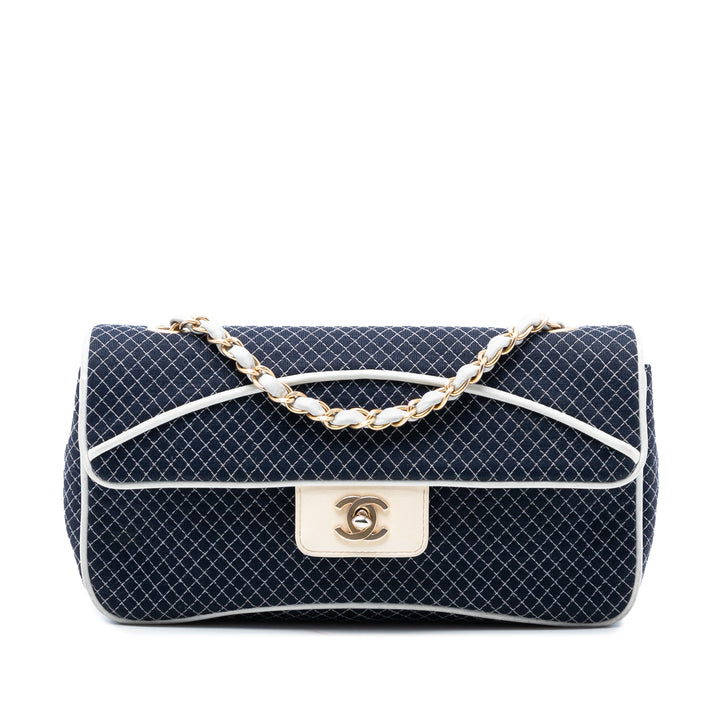 Chanel Medium Micro Matelassé Jersey Simple rabat