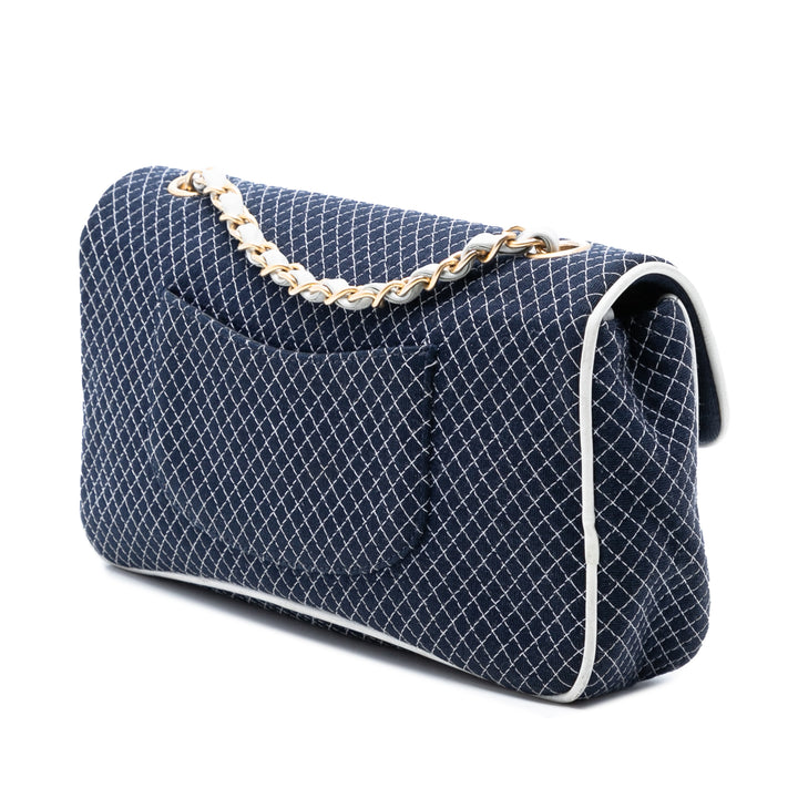 Chanel Medium Micro Matelassé Jersey Simple rabat