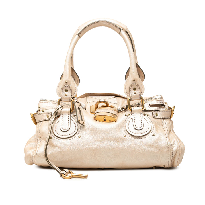 Chloé Sac à main Métallisé Paddington Moyen Doré – vue principale – GABY PARIS