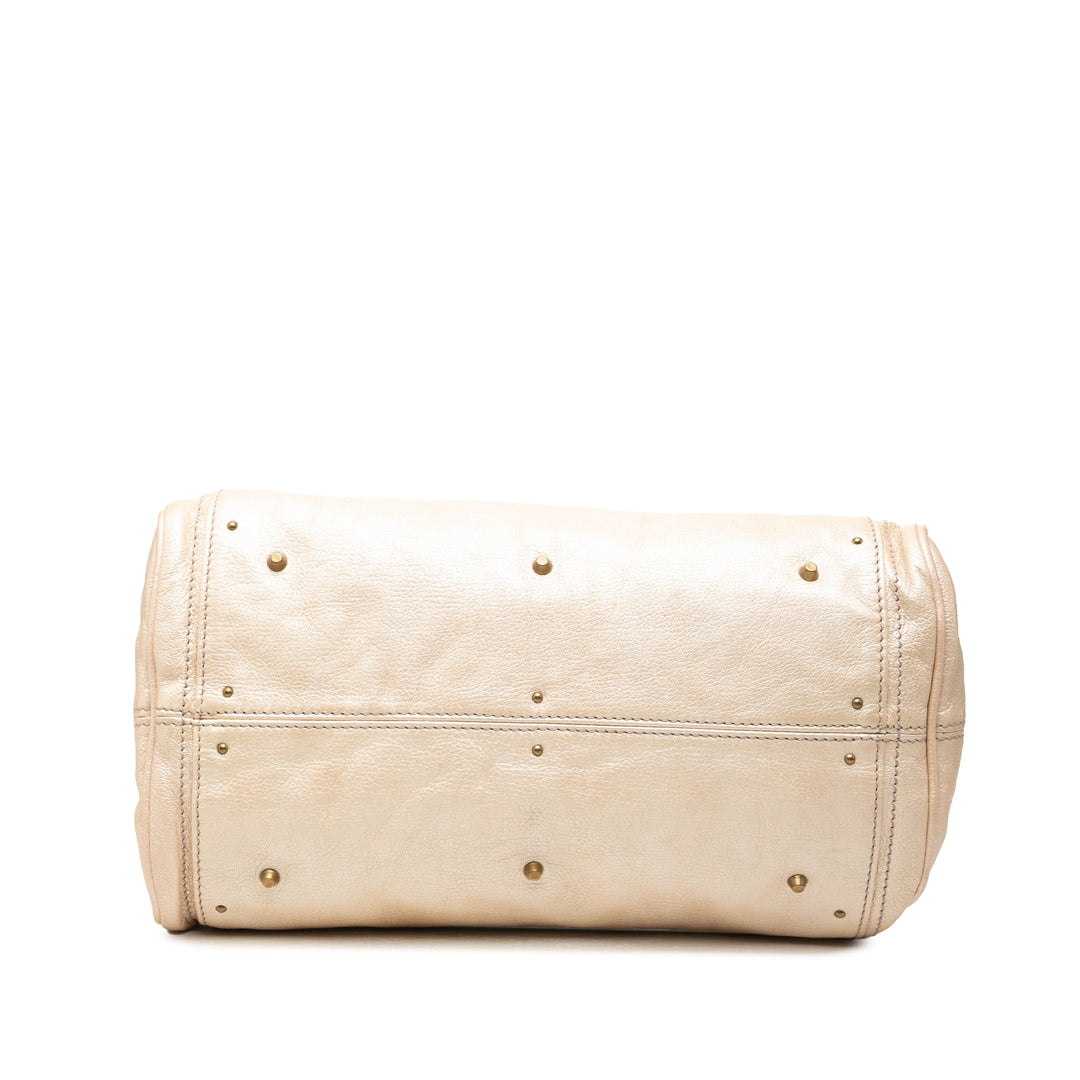 Chloé Sac à main Métallisé Paddington Moyen Doré – vue 3 – GABY PARIS