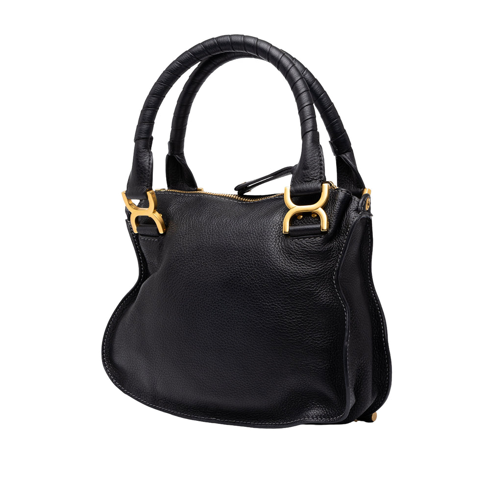 Chloé Sac à main Grained Marcie Petit Noir – vue 2 – GABY PARIS
