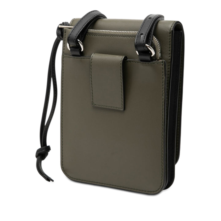 LOEWE Bicolor Cuir Anagram Gusset Flat Sac porté croisé