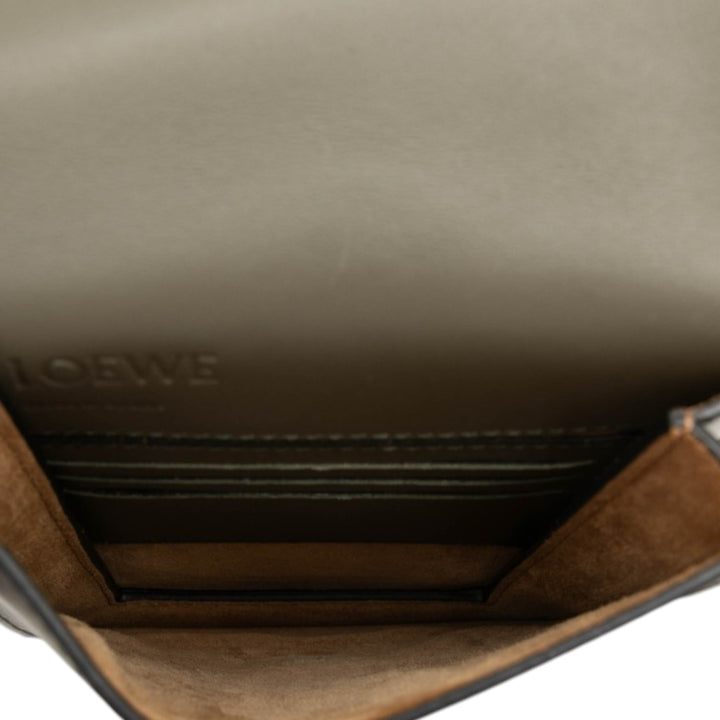 LOEWE Bicolor Cuir Anagram Gusset Flat Sac porté croisé
