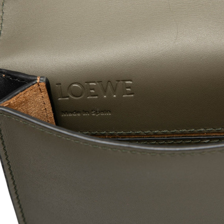 LOEWE Bicolor Cuir Anagram Gusset Flat Sac porté croisé
