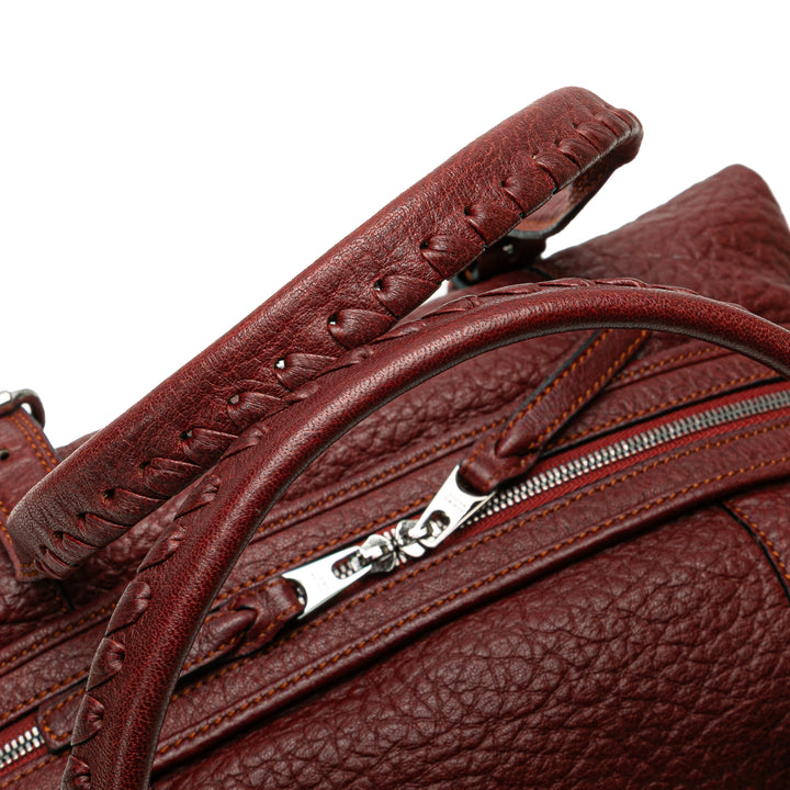 Mini Anagram Leather Boston Bag Red - Gaby Paris