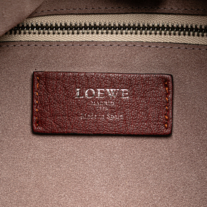 Mini Anagram Leather Boston Bag Red - Gaby Paris