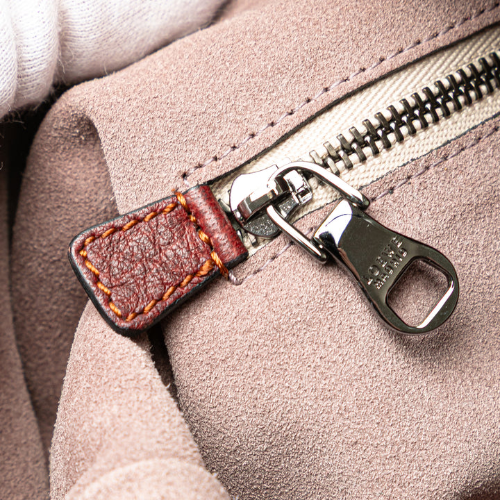 Mini Anagram Leather Boston Bag Red - Gaby Paris