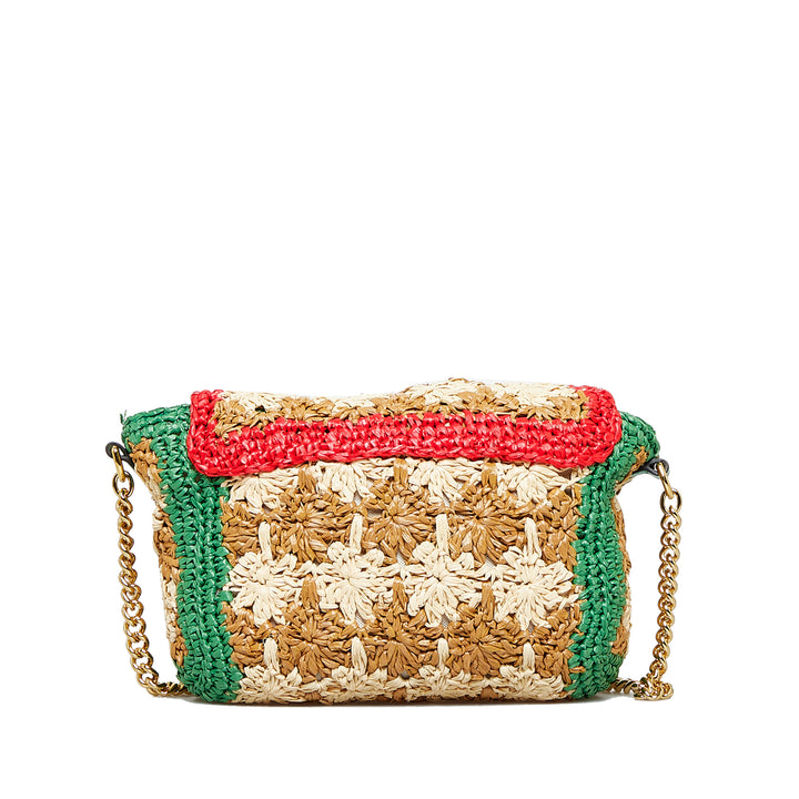 Small Raffia GG Marmont Crossbody Brown - Gaby Paris