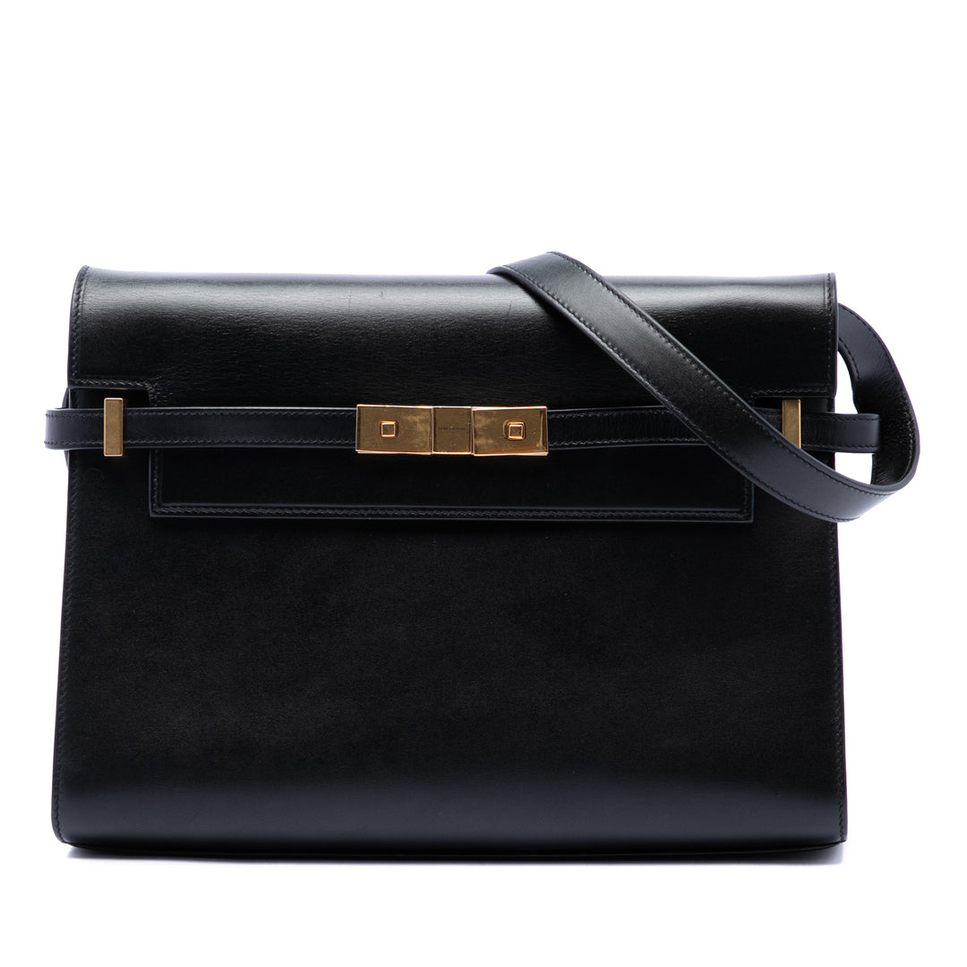 Manhattan Sac Moyen Cuir de veau lisse Noir