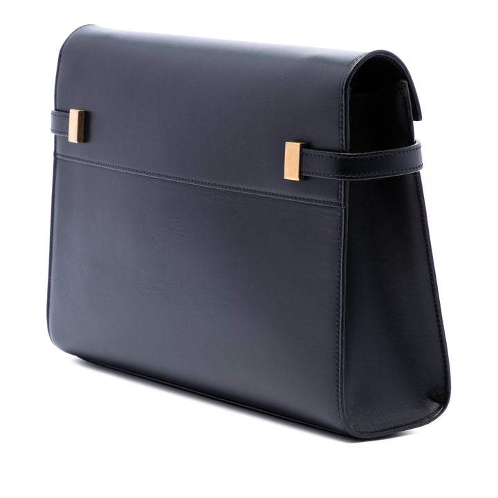 Manhattan Sac Moyen Cuir de veau lisse Noir
