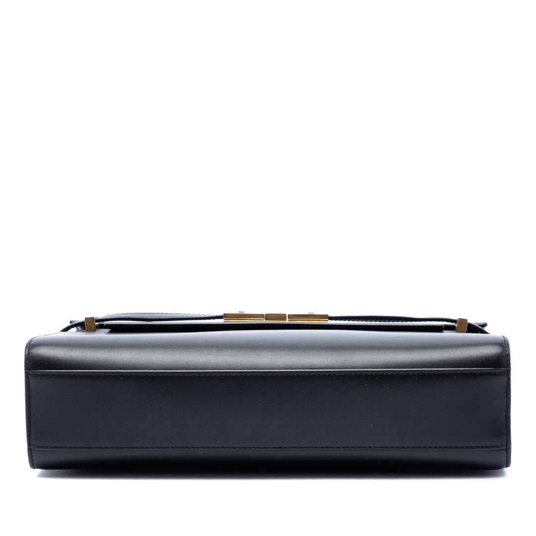 Manhattan Sac Moyen Cuir de veau lisse Noir