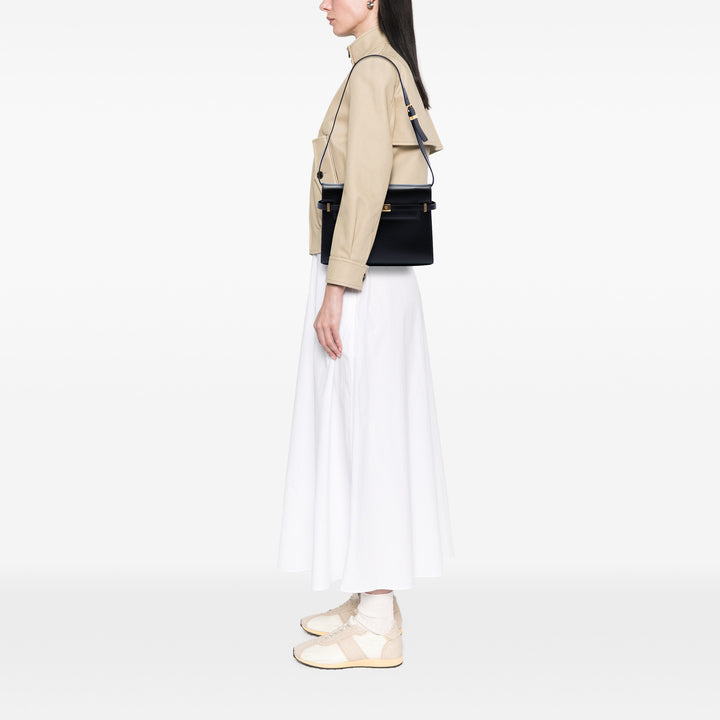 Manhattan Sac Moyen Cuir de veau lisse Noir