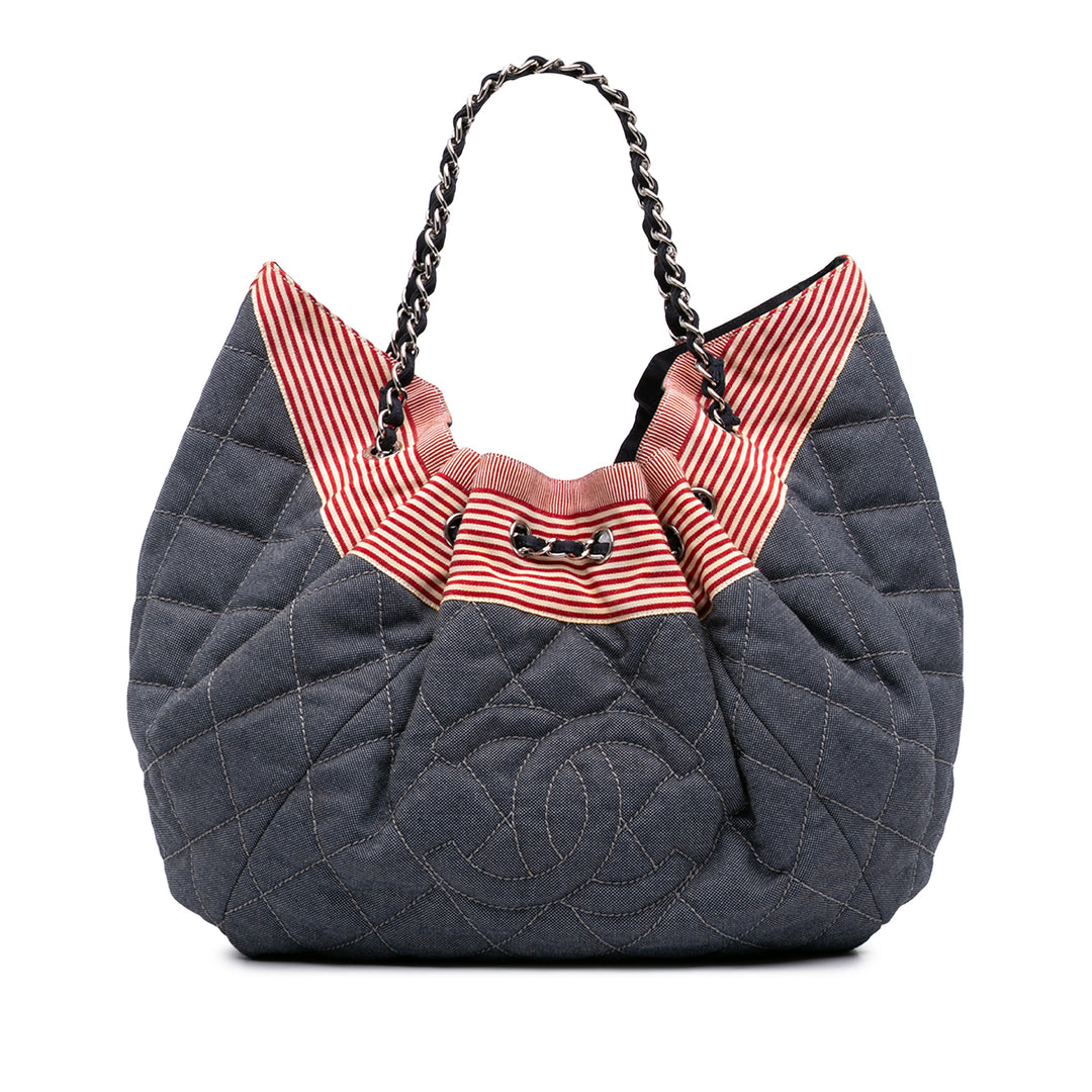 Chanel Large Matelassé Jean Stretch Spirit Cabas Cabas