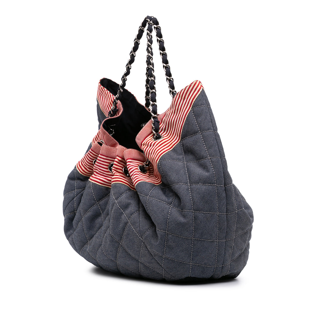 Chanel Large Matelassé Jean Stretch Spirit Cabas Cabas