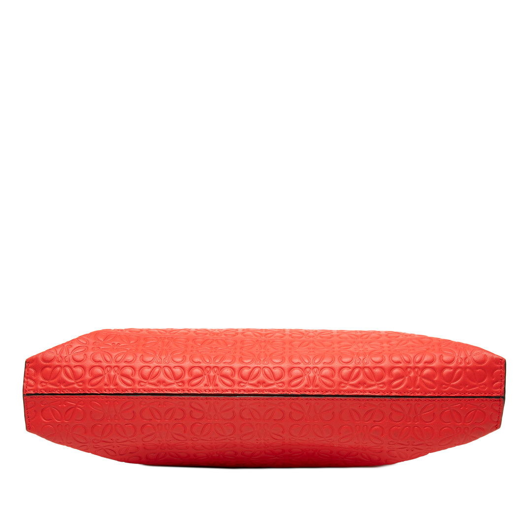 LOEWE embossé Anagram Repeat T Pochette Cuir de veau