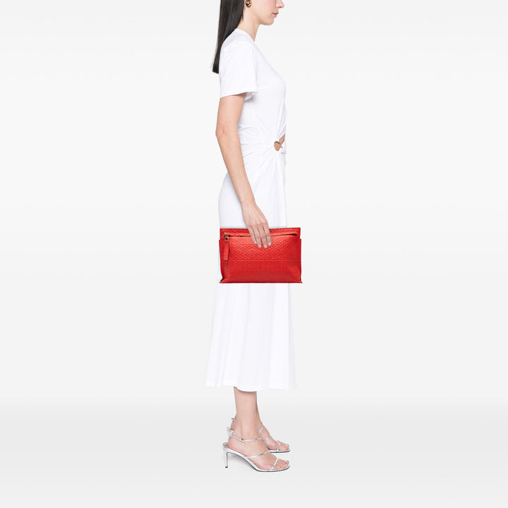 LOEWE embossé Anagram Repeat T Pochette Cuir de veau