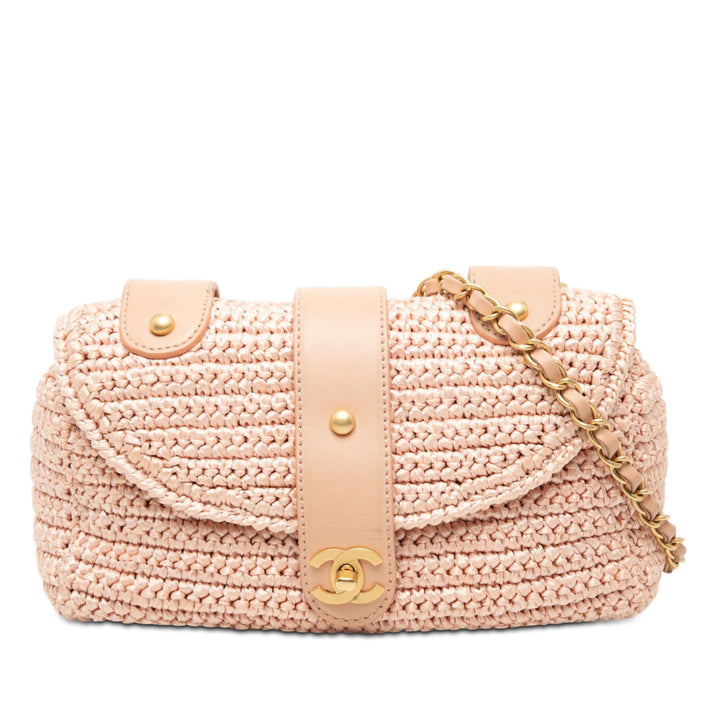 Chanel CC Woven Raffia à rabat