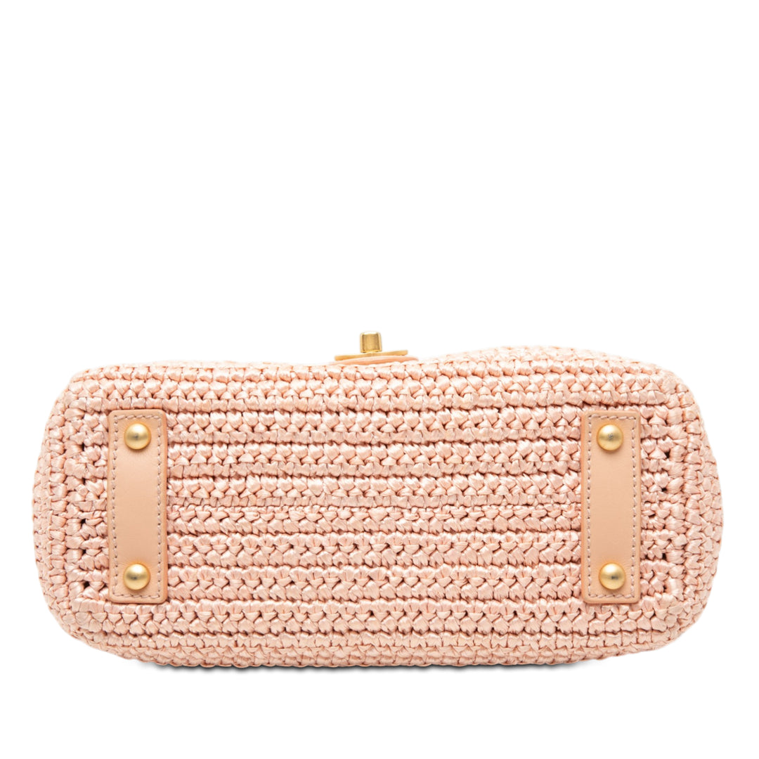 Chanel CC Woven Raffia à rabat