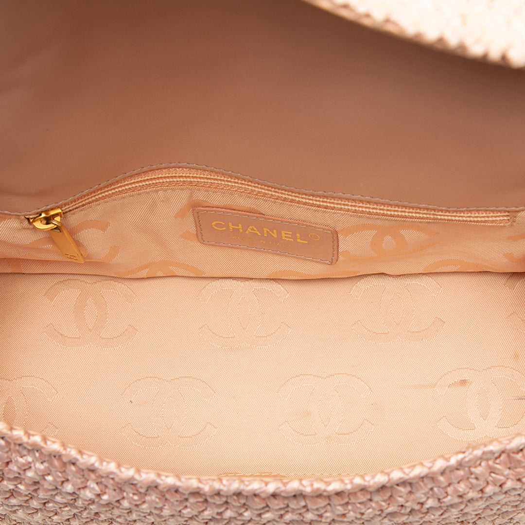 Chanel CC Woven Raffia à rabat
