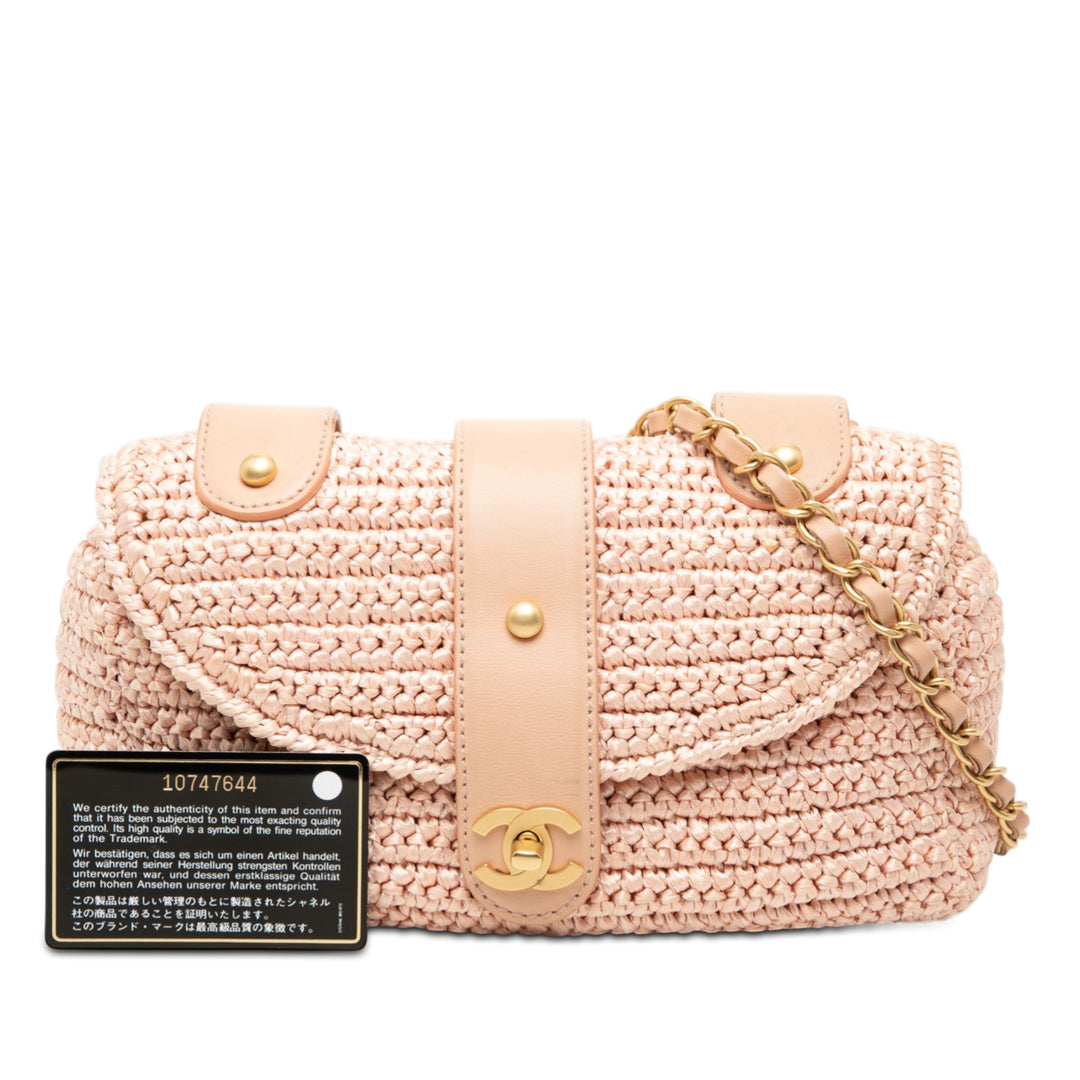 Chanel CC Woven Raffia à rabat