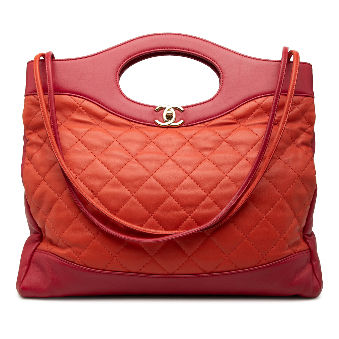 Chanel Large Matelassé Cuir d’agneau 31 Shopping Sac