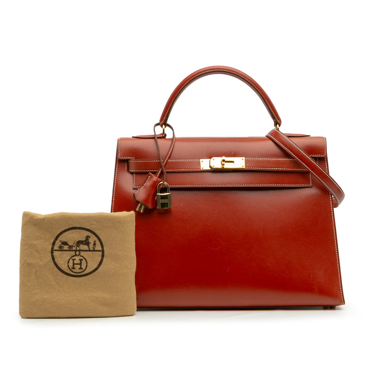 Hermès Boîte Veau Kelly Sellier 32 Rouge