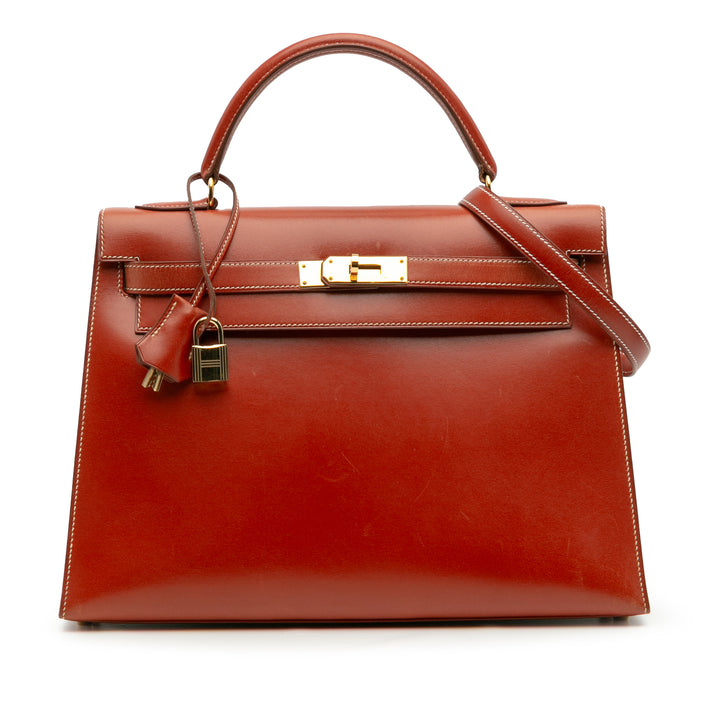 Hermès Boîte Veau Kelly Sellier 32 Rouge