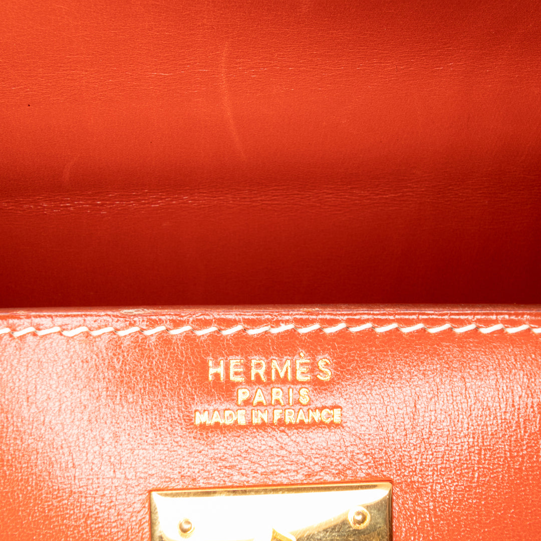 Hermès Boîte Veau Kelly Sellier 32 Rouge
