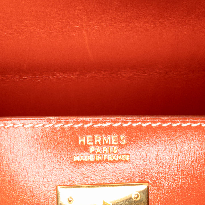 Hermès Boîte Veau Kelly Sellier 32 Rouge