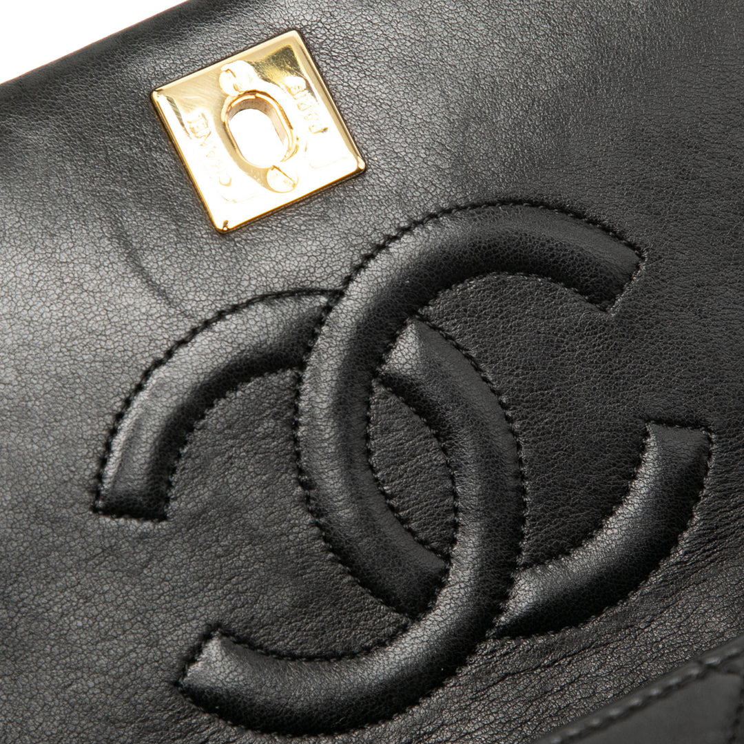 Chanel Mini CC Matelassé Cuir d’agneau Rabat intégral