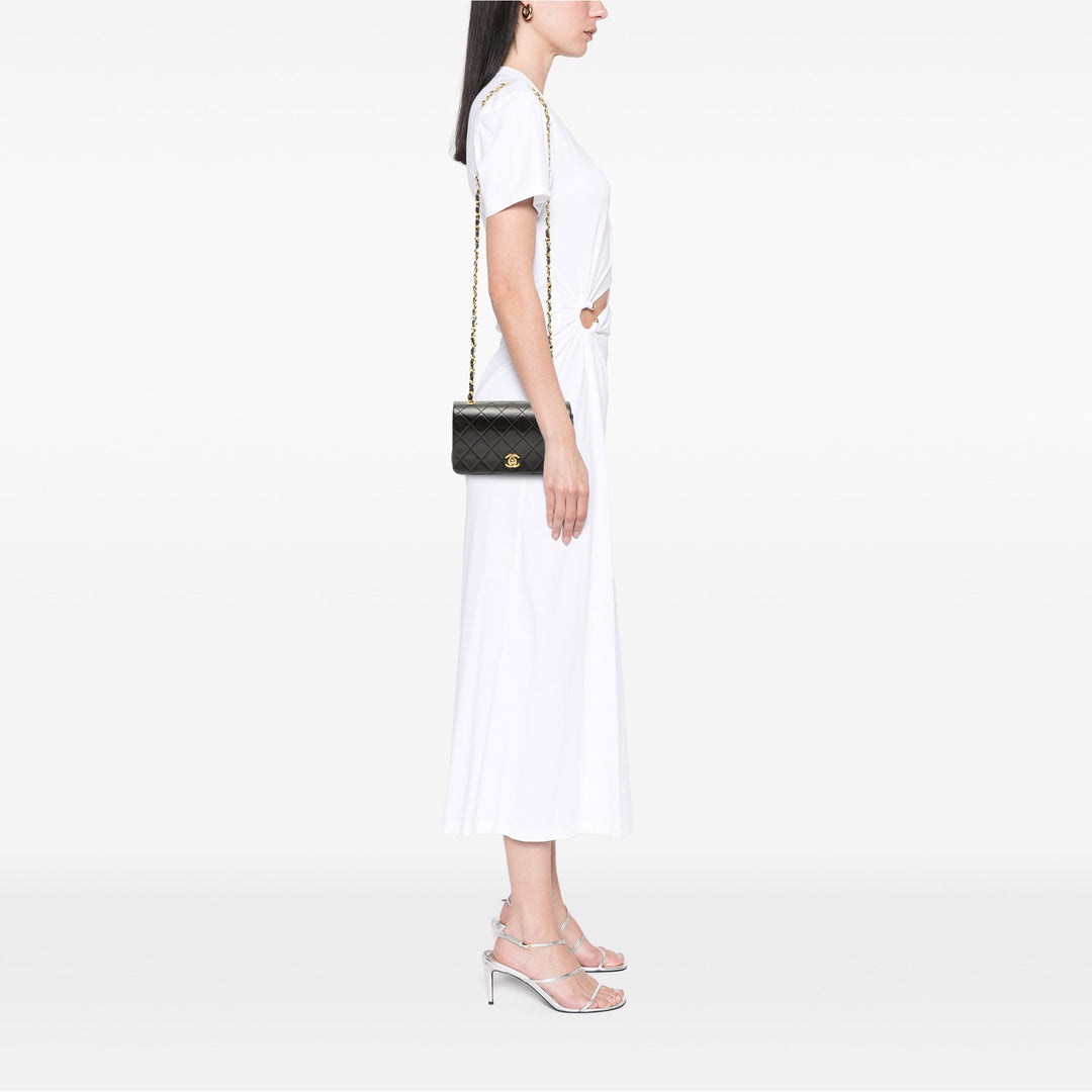 Chanel Mini CC Matelassé Cuir d’agneau Rabat intégral