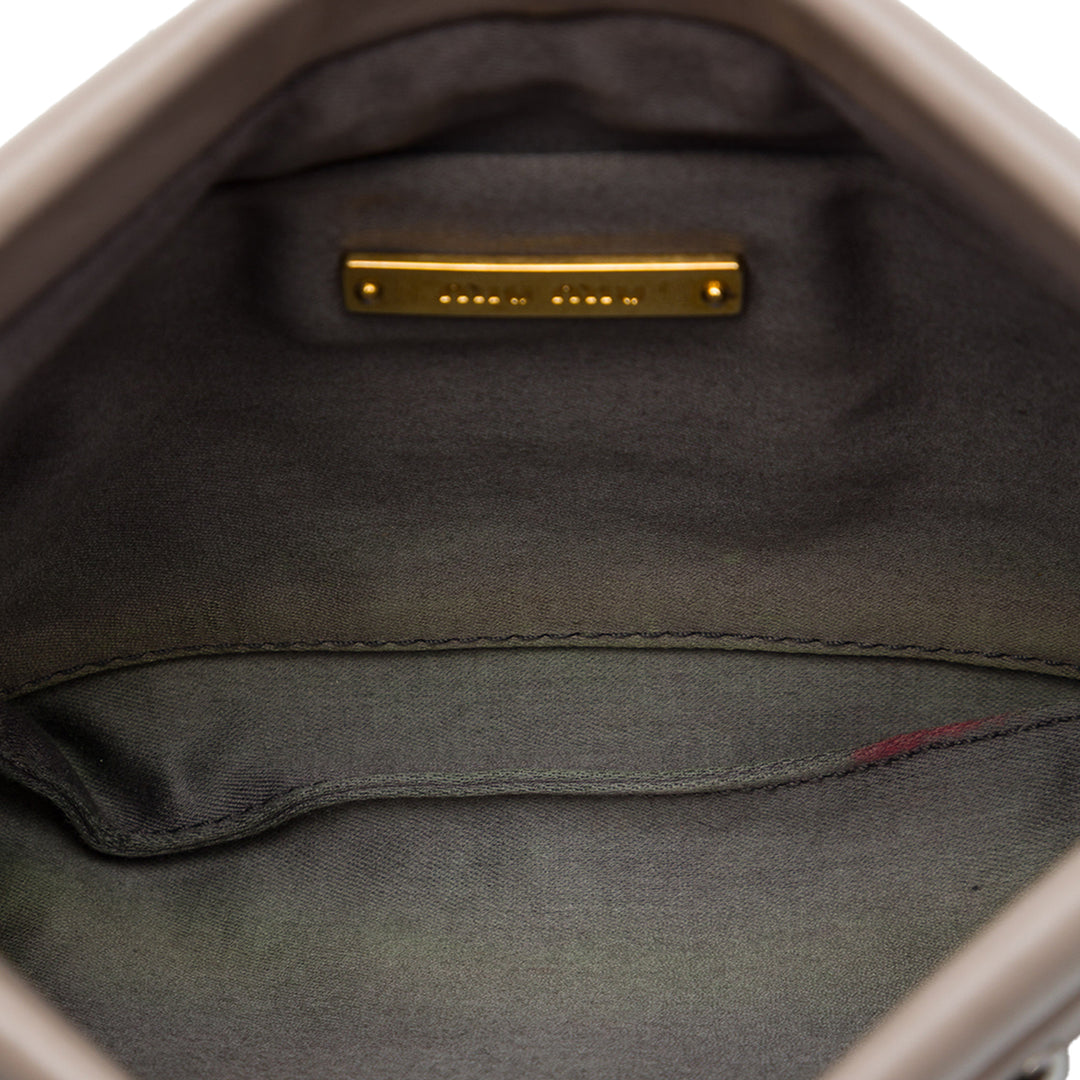 clouté Armature Pochette nappa Gris