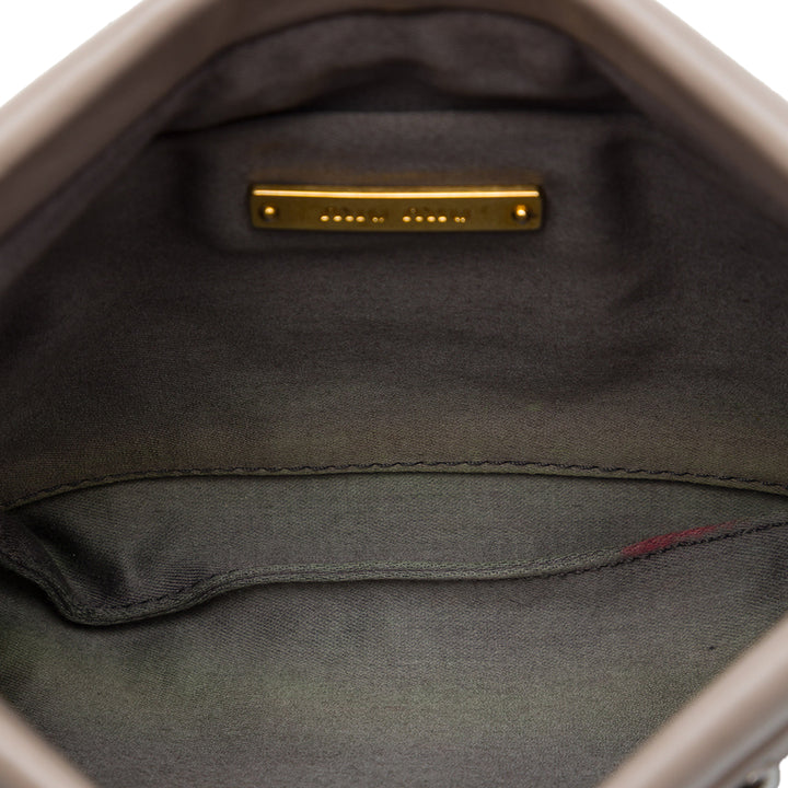 clouté Armature Pochette nappa Gris