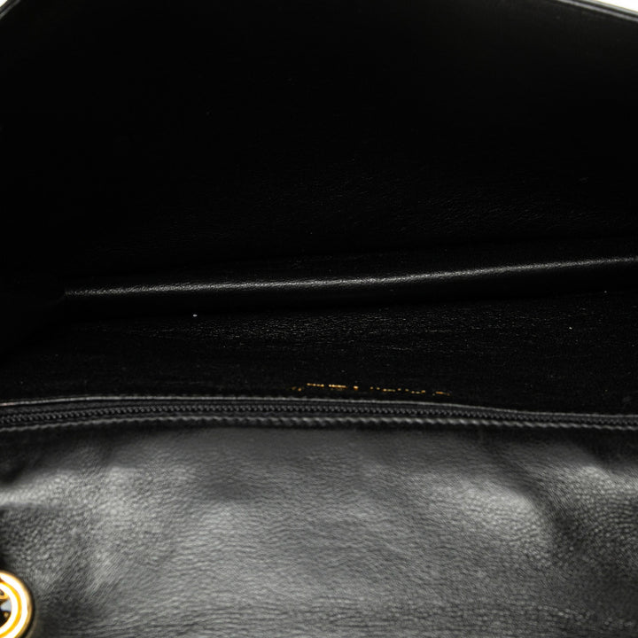 CC Quilted Lambskin Full Flap Black - Gaby Paris
