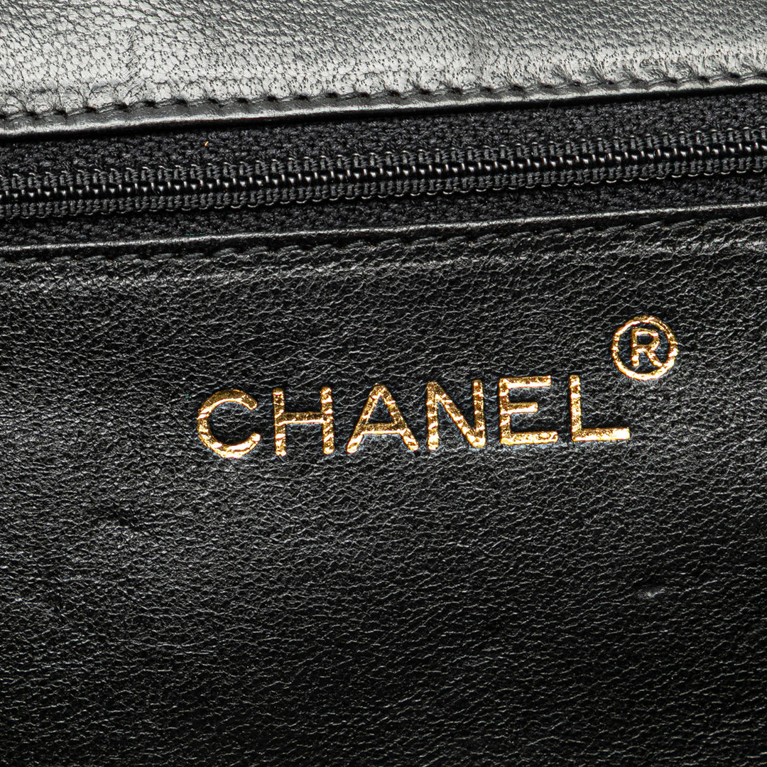 CC Quilted Lambskin Full Flap Black - Gaby Paris