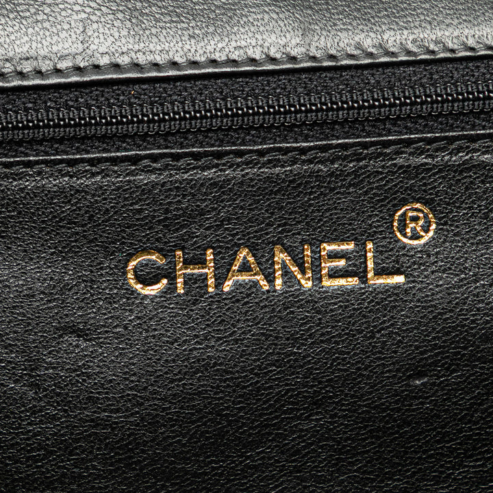 CC Quilted Lambskin Full Flap Black - Gaby Paris