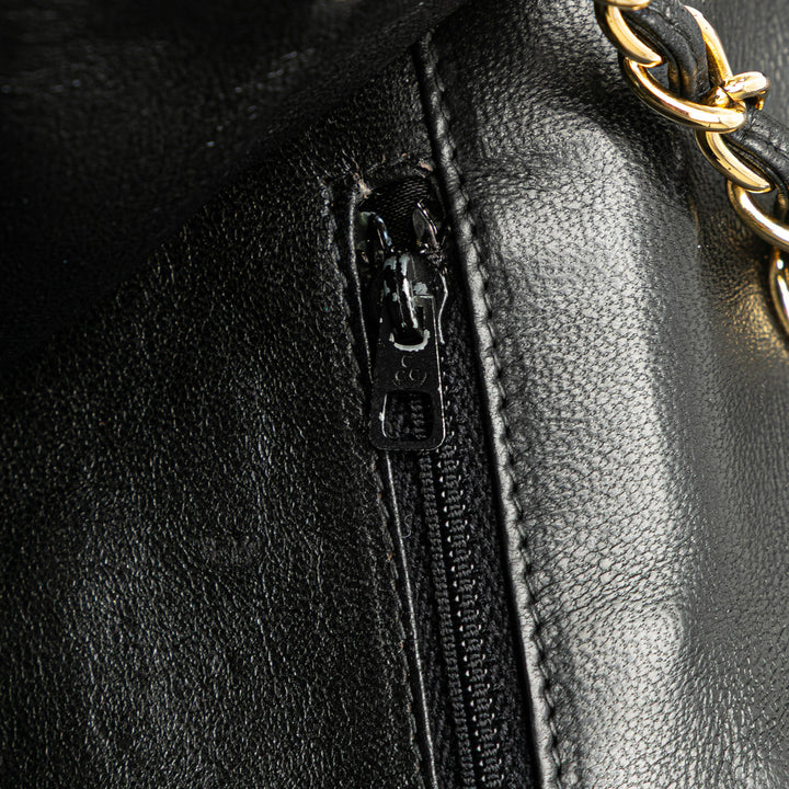 CC Quilted Lambskin Full Flap Black - Gaby Paris