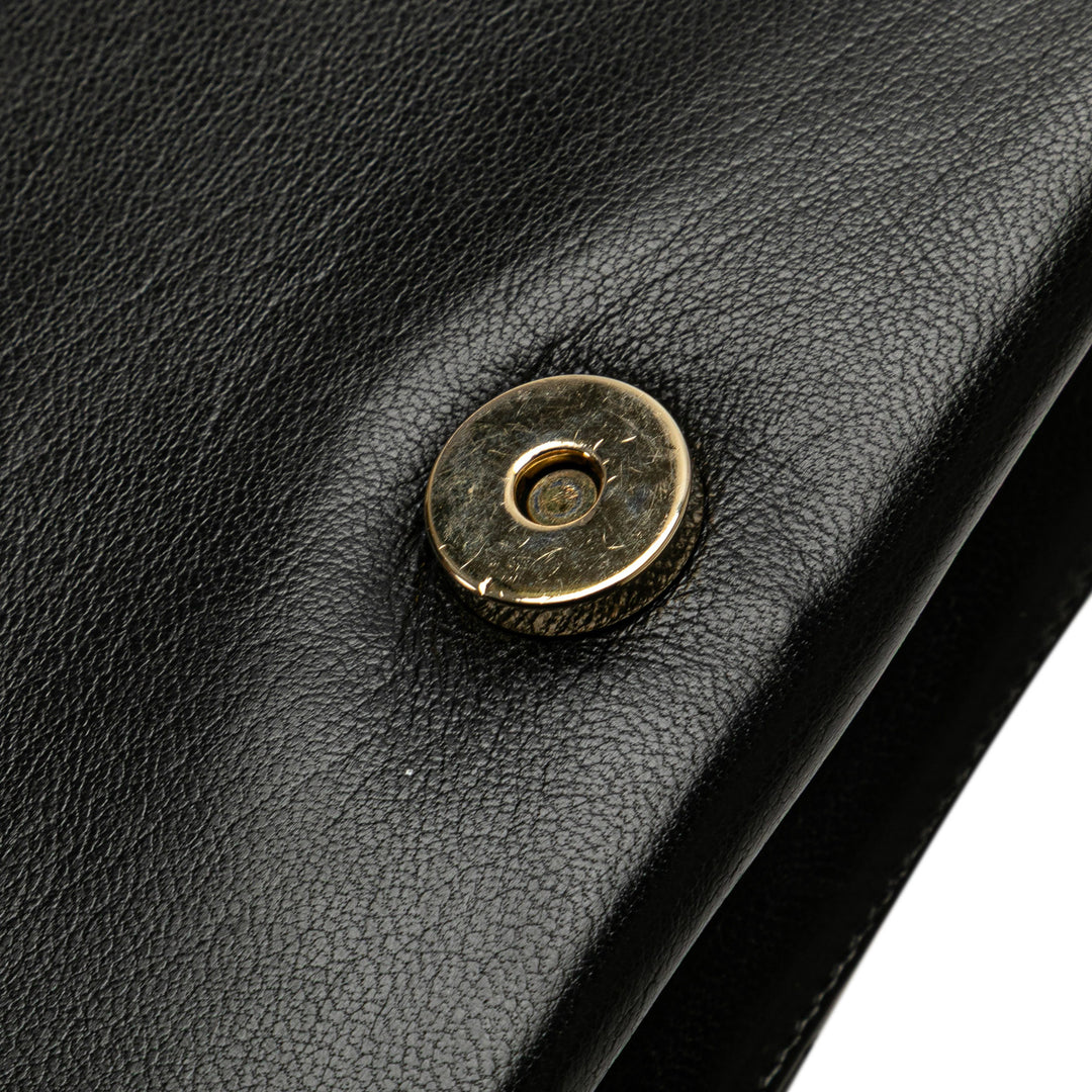 CC Quilted Lambskin Full Flap Black - Gaby Paris
