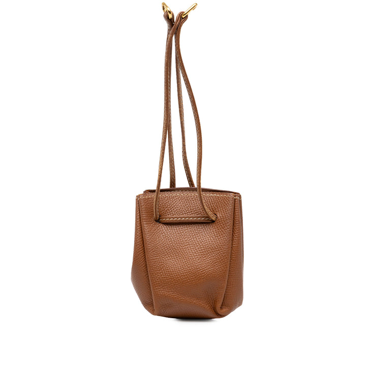 Hermès Pochette Courchevel Vespa Marron – vue principale – GABY PARIS