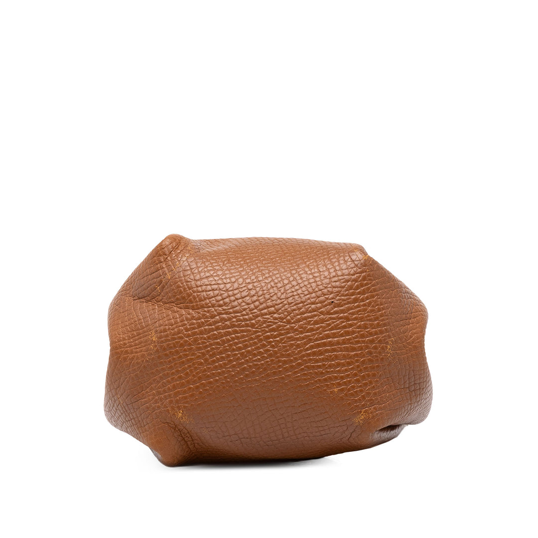Hermès Pochette Courchevel Vespa Marron – vue 3 – GABY PARIS