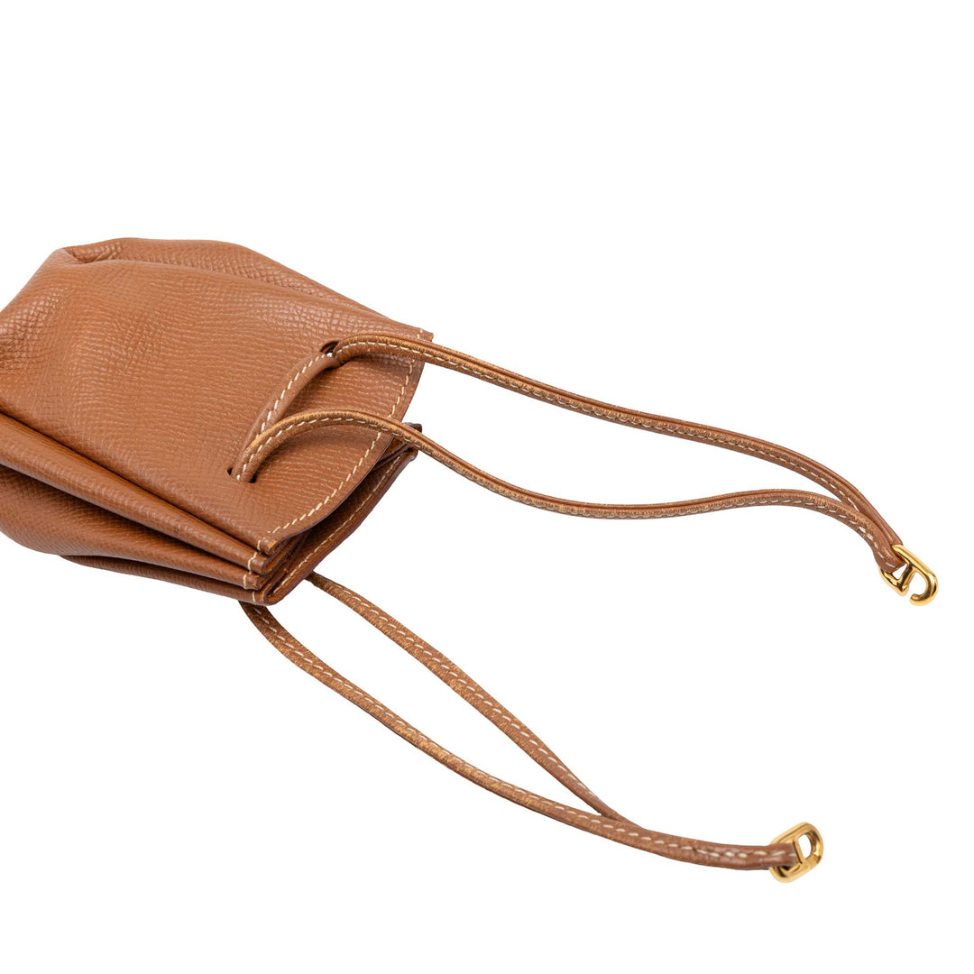 Hermès Pochette Courchevel Vespa Marron – vue 6 – GABY PARIS