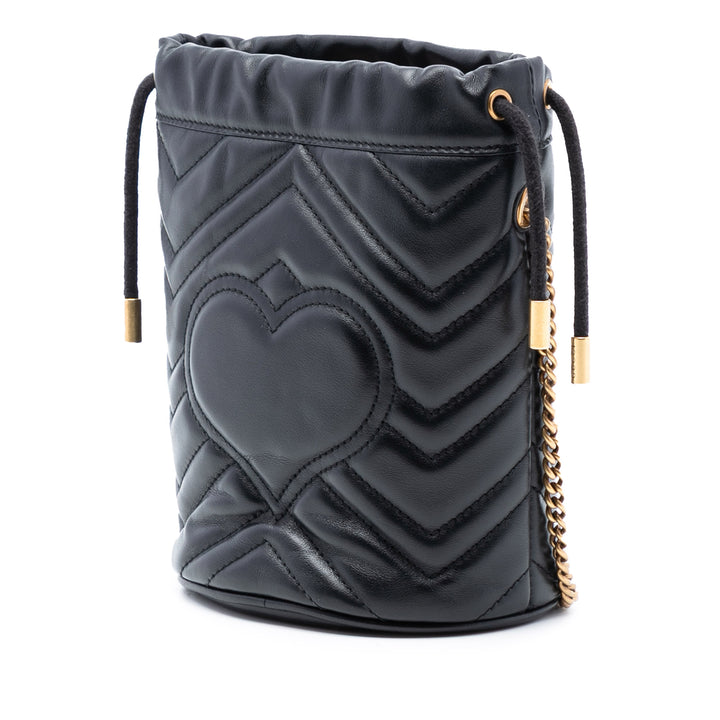 Gucci Small GG Marmont Cuir Matelasse Bucket Sac