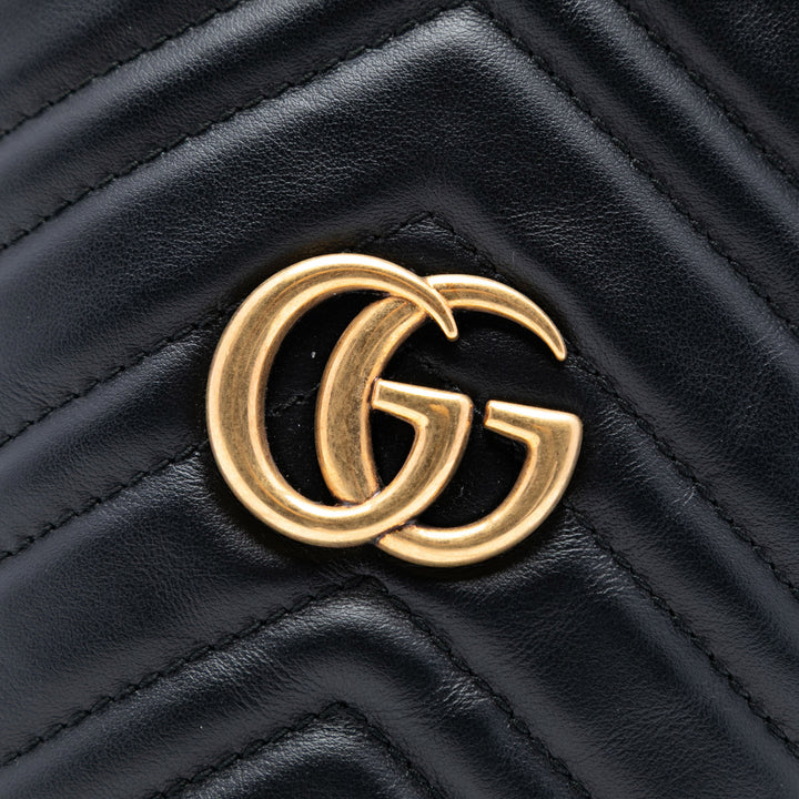 Gucci Small GG Marmont Cuir Matelasse Bucket Sac