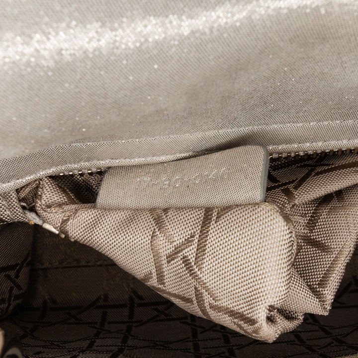Mini Iridescent Lambskin Cannage Lady Dior Silver - Gaby Paris