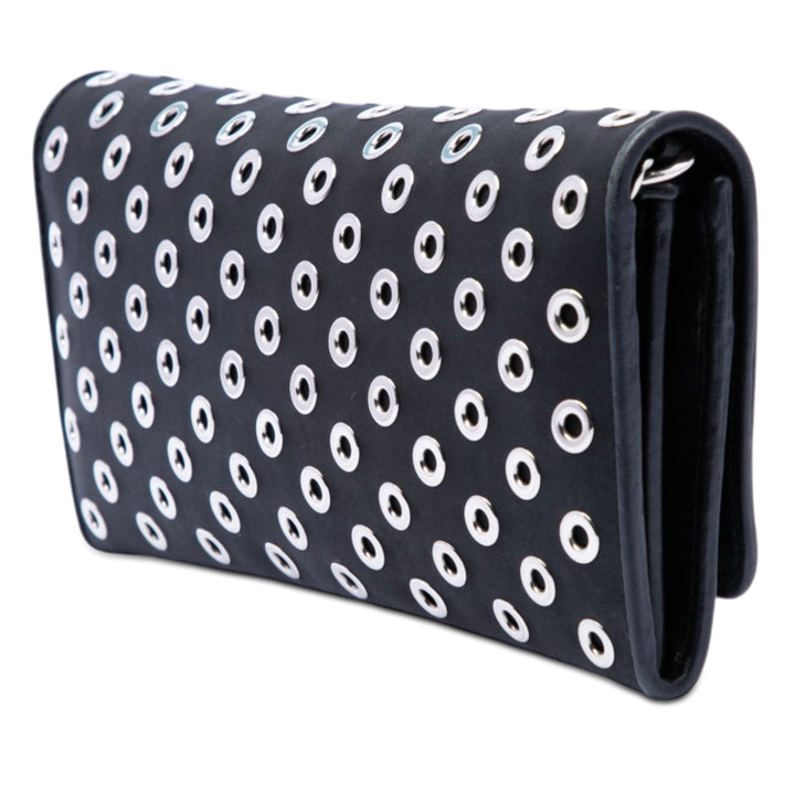 Prada Sac bandoulière Grommet Wallet on Chain Tessuto Noir – vue 2 – GABY PARIS