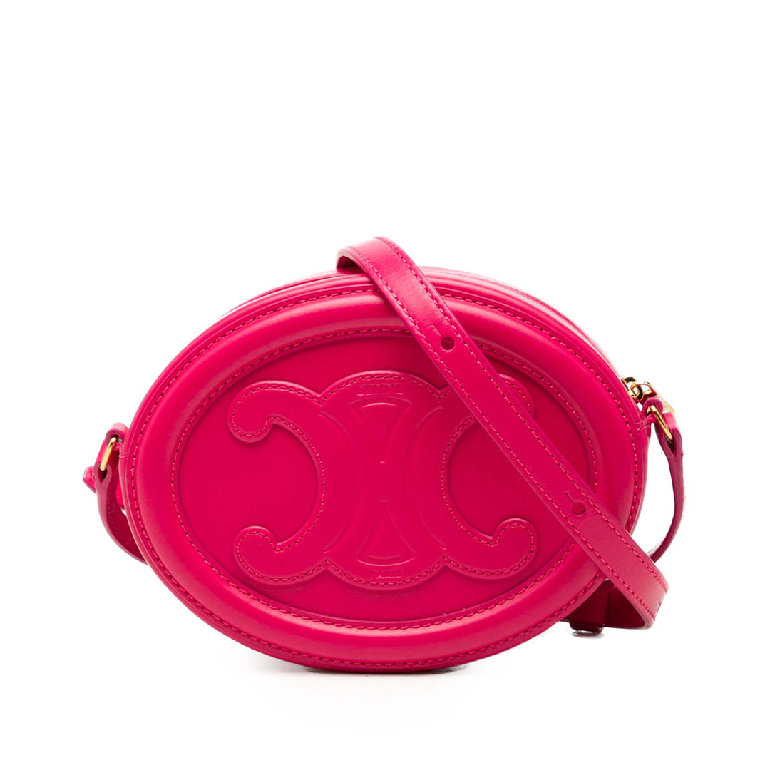 Triomphe Ovale Sac Petit Cuir de veau Rose